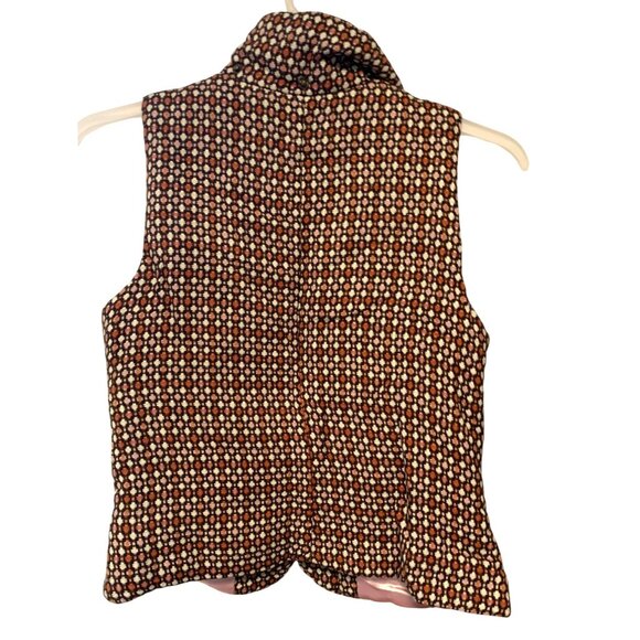 Vintage Charlotte Russe Womens Size Medium Tweed Vest Button Snap Up Winter Flor - Picture 3 of 3